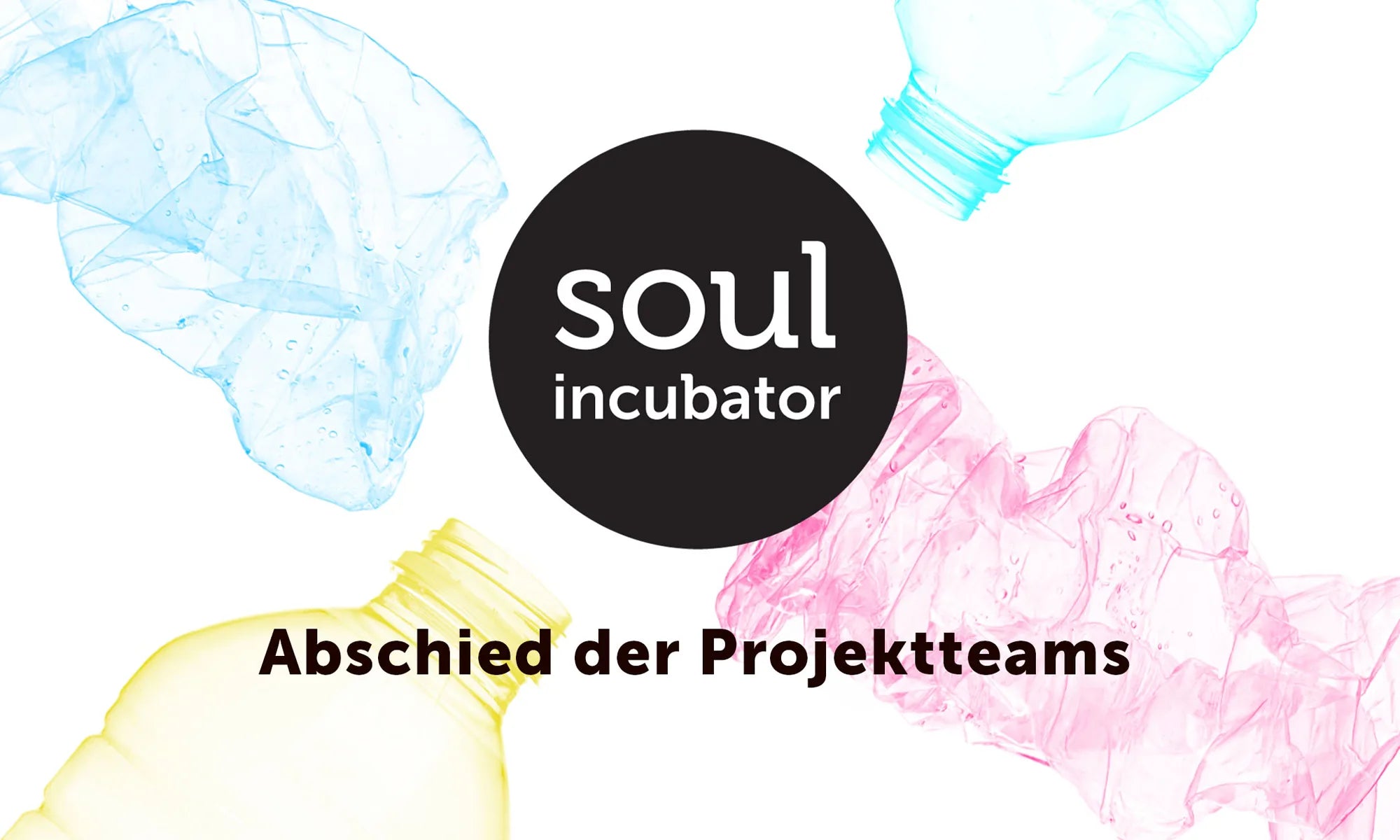 soul incubator Logo und 4 Plastikflaschen