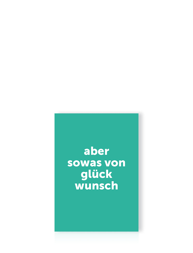 Geschenkgutschein Karte mit "aber sowas von glückwunsch" Spruch