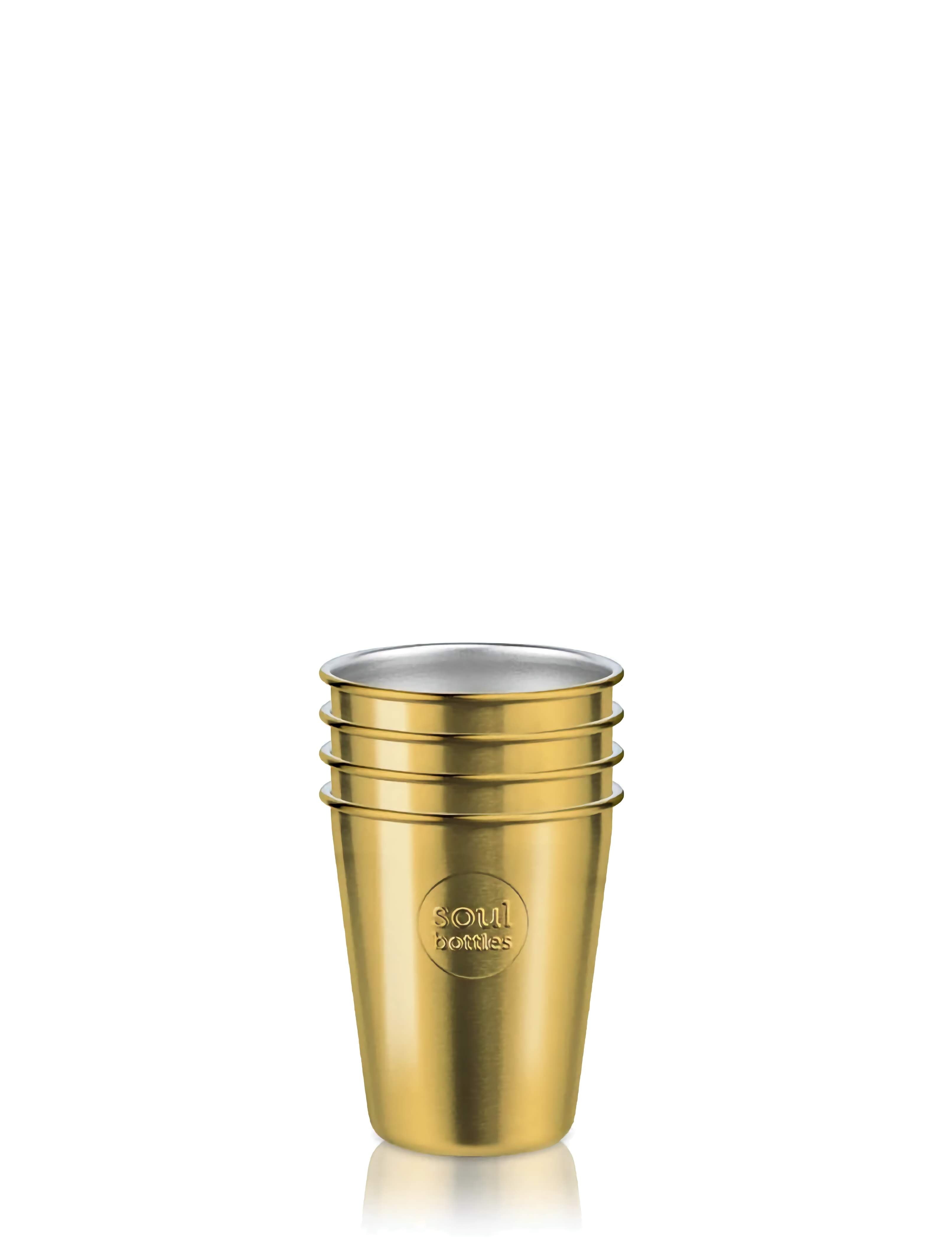 Pack of 4 soulcup steel “Gold” 0.3 l