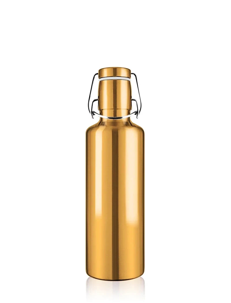 einwandige Edelstahltrinkflasche 0,75l in Gold