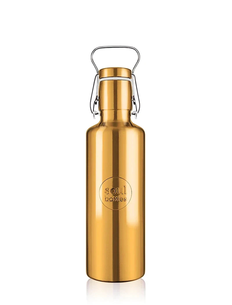 einwandige Edelstahltrinkflasche 0,75l in Gold