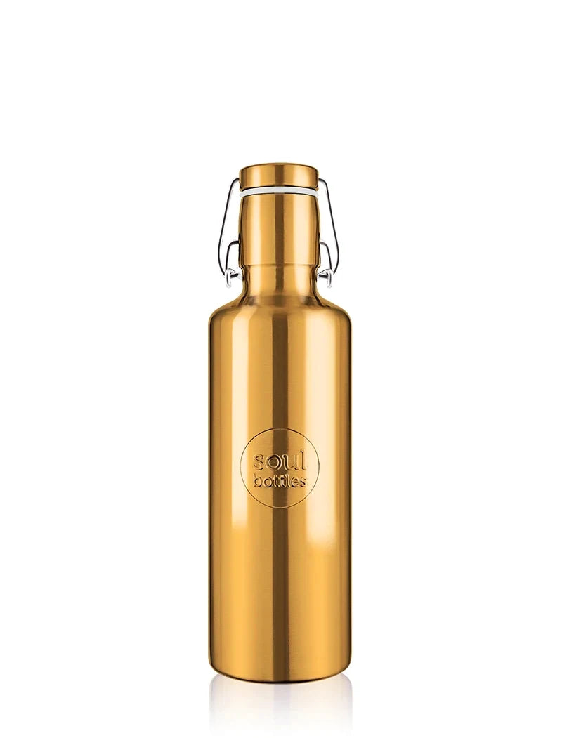 einwandige Edelstahltrinkflasche 0,75l in Gold