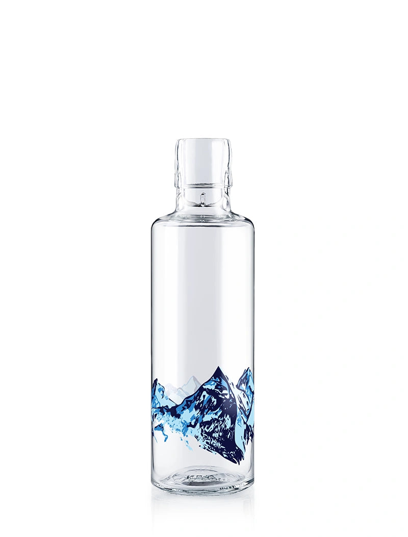 Trinkflasche aus Glas ohne Deckel Ersatzflasche Alpenblick