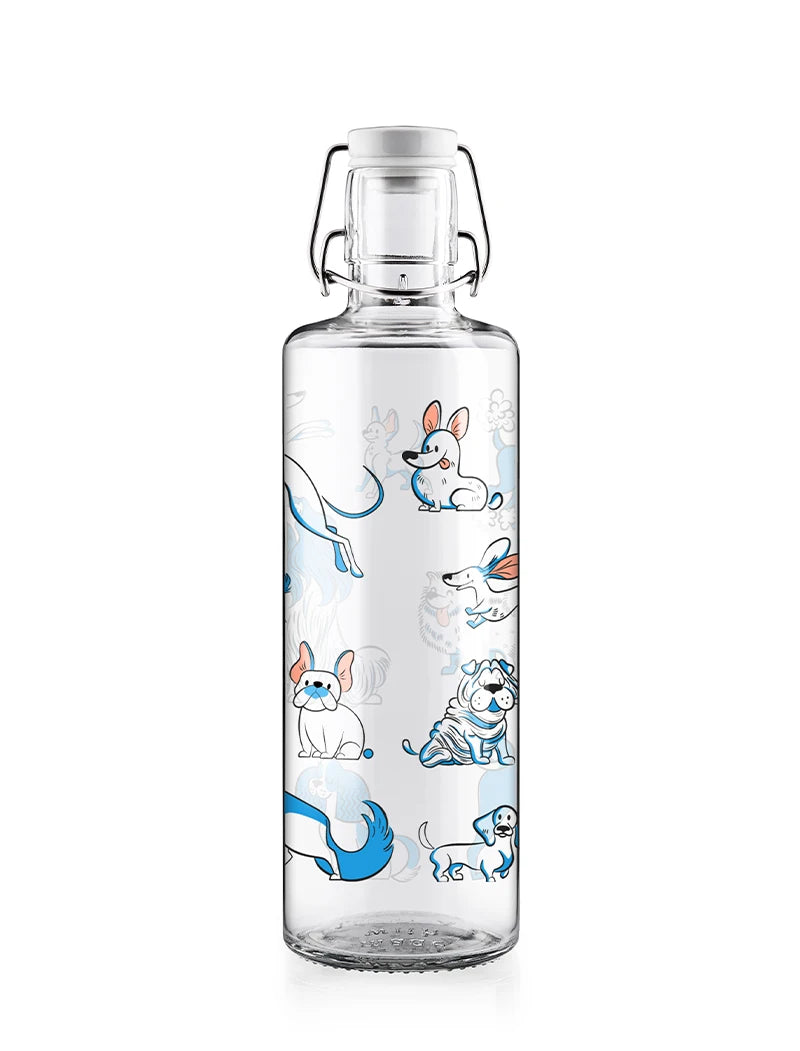 Trinkflasche / Wasserflasche mit Hunde Motiv