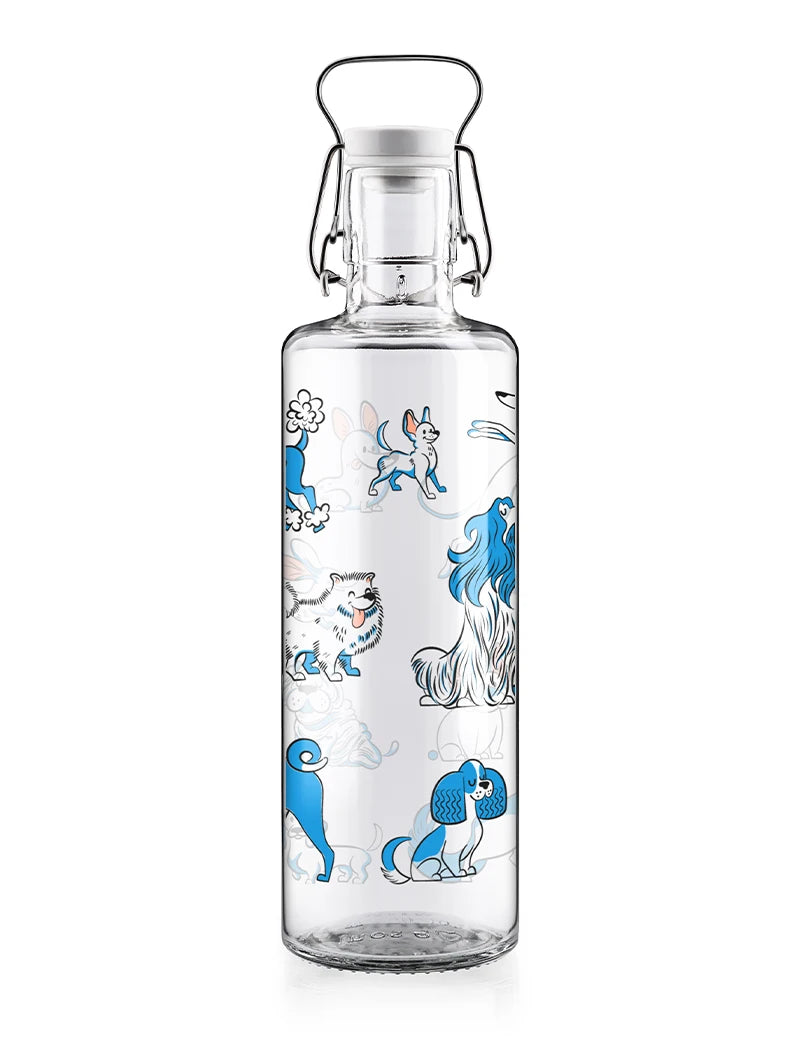 Trinkflasche / Wasserflasche mit Hunde Motiv