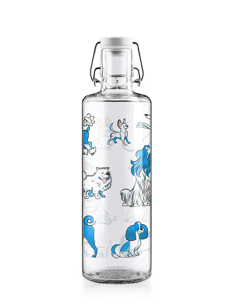 Trinkflasche / Wasserflasche mit Hunde Motiv